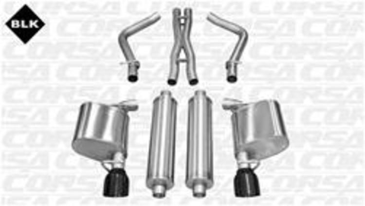 Corsa Sport Exhaust System Black Tip 05-10 Chrysler 300 5.7L - Click Image to Close